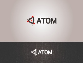 Projekt graficzny logo dla firmy online Atom